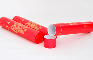 春聯(lián)圓筒紙罐包裝，看起來也不錯(cuò)哦！